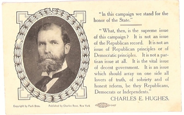 Charles Evans Hughes Postcard