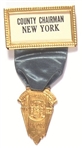 FDR New York County Chairman Convention Badge