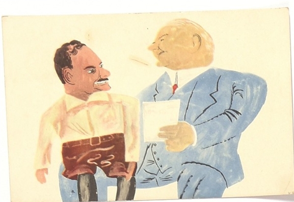 Dewey, Hoover Puppet Postcard