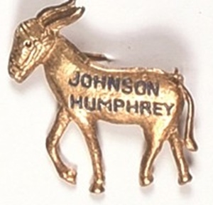 Johnson and Humphrey Donkey Pin
