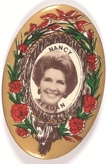 Nancy Reagan Oval Celluloid