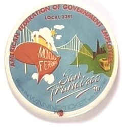 Mondale Labor Union Convention Pin