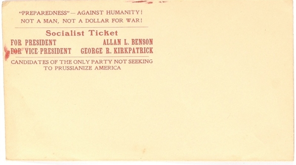 Benson, Kirkpatrick Socialist Envelope