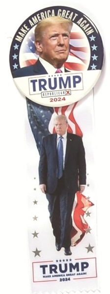 Trump MAGA Pin and Ribbon