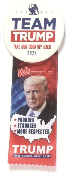 Team Trump Pin and Ribbon