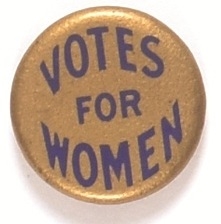 Gold Votes for Women, Blue Letters