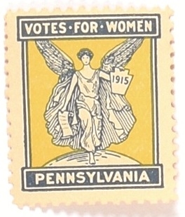 Votes for Women Yellow PA Stamp