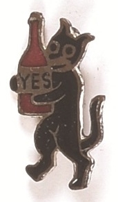 Black Cat "Yes" Alcohol Pin