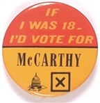 If I Was 18 Id Vote for McCarthy