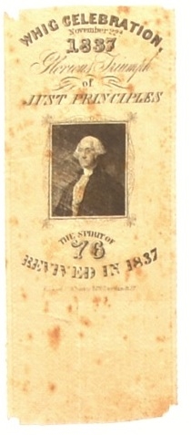 Whig Celebration 1837 Ribbon