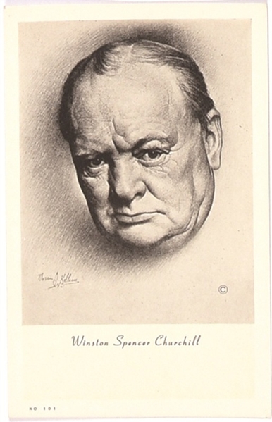 Churchill World War II Postcard