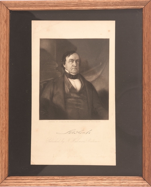 Lewis Cass Framed Lithograph Print