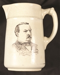 Grover Cleveland Ironstone Pottery Pitcher