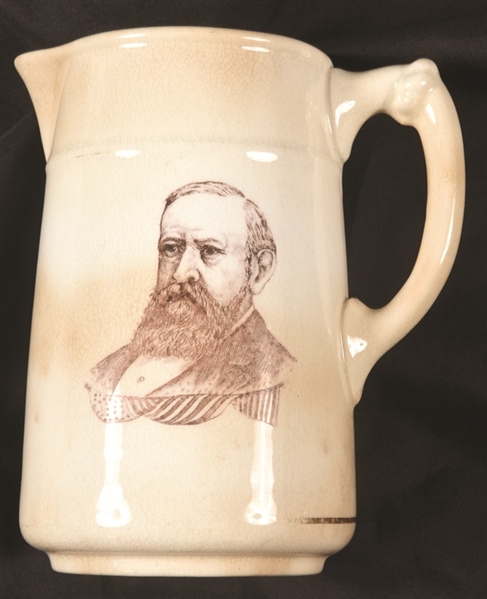 Benjamin Harrison Ironstone Potter Pitcher