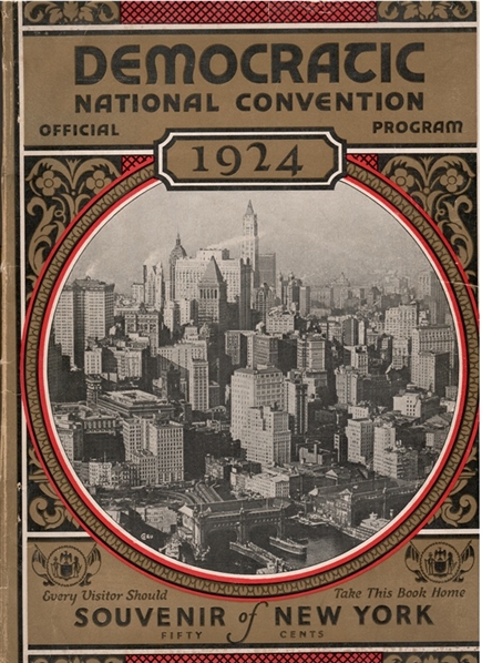 Davis 1924 Convention Program