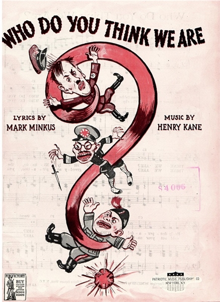 Anti Axis World War II Sheet Music