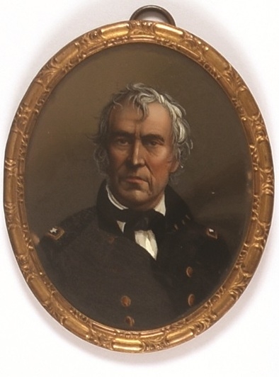 Zachary Taylor Full Color Portrait Under Glass