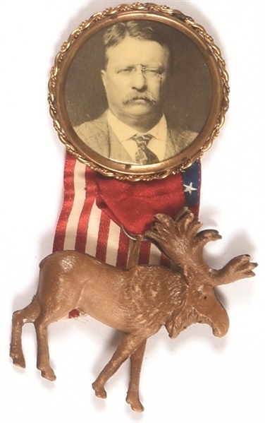 Roosevelt Large Pin and Bull Moose
