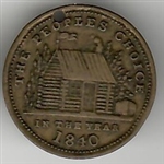 Harrison People's Choice 1840 Log Cabin Medal