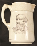 Grover Cleveland Ironstone Pottery Pitcher
