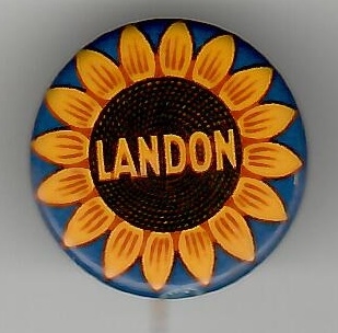 Alf Landon Sunflower, Blue Border 