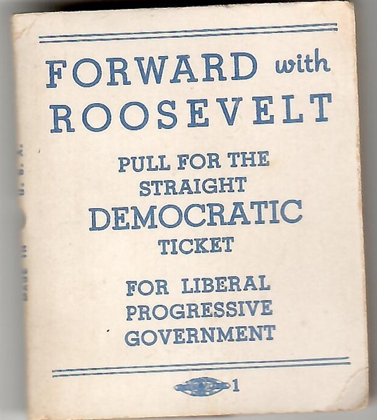 FDR, Ogrin Coattail Matchbook 