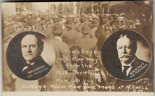 Bryan, Taft Corn Palace Postcard 