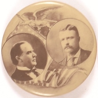 McKinley and Roosevelt Sepia Jugate