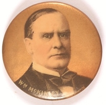 William McKinley Gold Celluloid