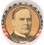 McKinley Gold Pin With Stars, Stripes Border