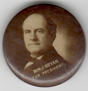 Wm. J. Bryan Sepia Celluloid