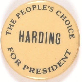 Harding the Peoples Choice