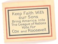 Cox, Roosevelt League of Nations Stamp