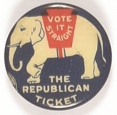 Coolidge Republican Ticket Elephant Celluloid