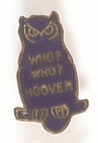 Who? Who? Hoover Owl Pinback