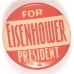 Eisenhower Red and White Celluloid