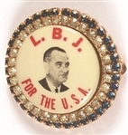 LBJ for the USA Framed Celluloid