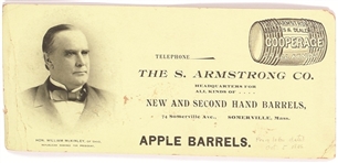 William McKinley Apple Barrels Blotter