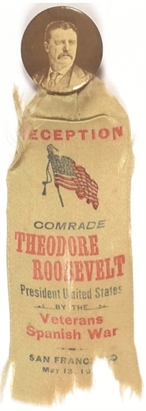 Roosevelt Celluloid With Reception Ribbon
