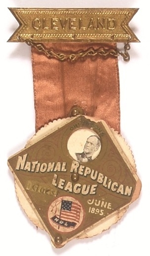 National Republican League 1895 Badge