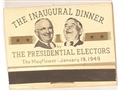 Truman, Barkley Inaugural Dinner Matchbook