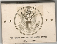 Truman, Barkley Inaugural Dinner Matchbook