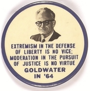 Goldwater Extremism Pin