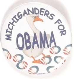 Michiganders for Obama Goose Pin