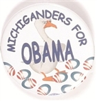 Michiganders for Obama Goose Pin