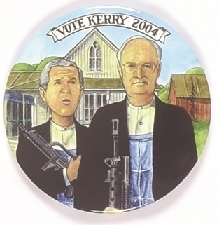 Kerry, anti Bush American Gothic