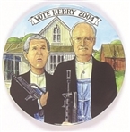 Kerry, anti Bush American Gothic