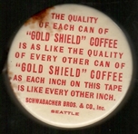 Gold Shield Coffee Tape Measure