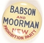 Babson and Moorman New Prohibition Party