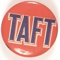 Taft Orange and Blue Celluloid